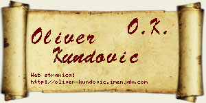 Oliver Kundović vizit kartica